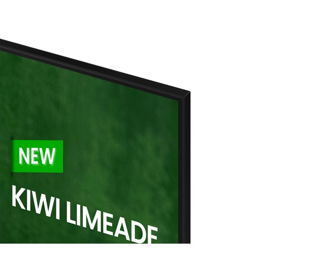 Pantalla Samsung Smart TV LED 50" 4K borde negro delgado con contenido verde en pantalla.