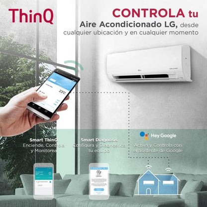 Aire Acondicionado Minisplit LG 12,000 BTUs Dual Inverter Wi-Fi 220V S4-W12JA3AA