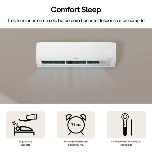 Aire Acondicionado Minisplit LG 12,000 BTUs Dual Inverter Wi-Fi 220V S4-W12JA3AA