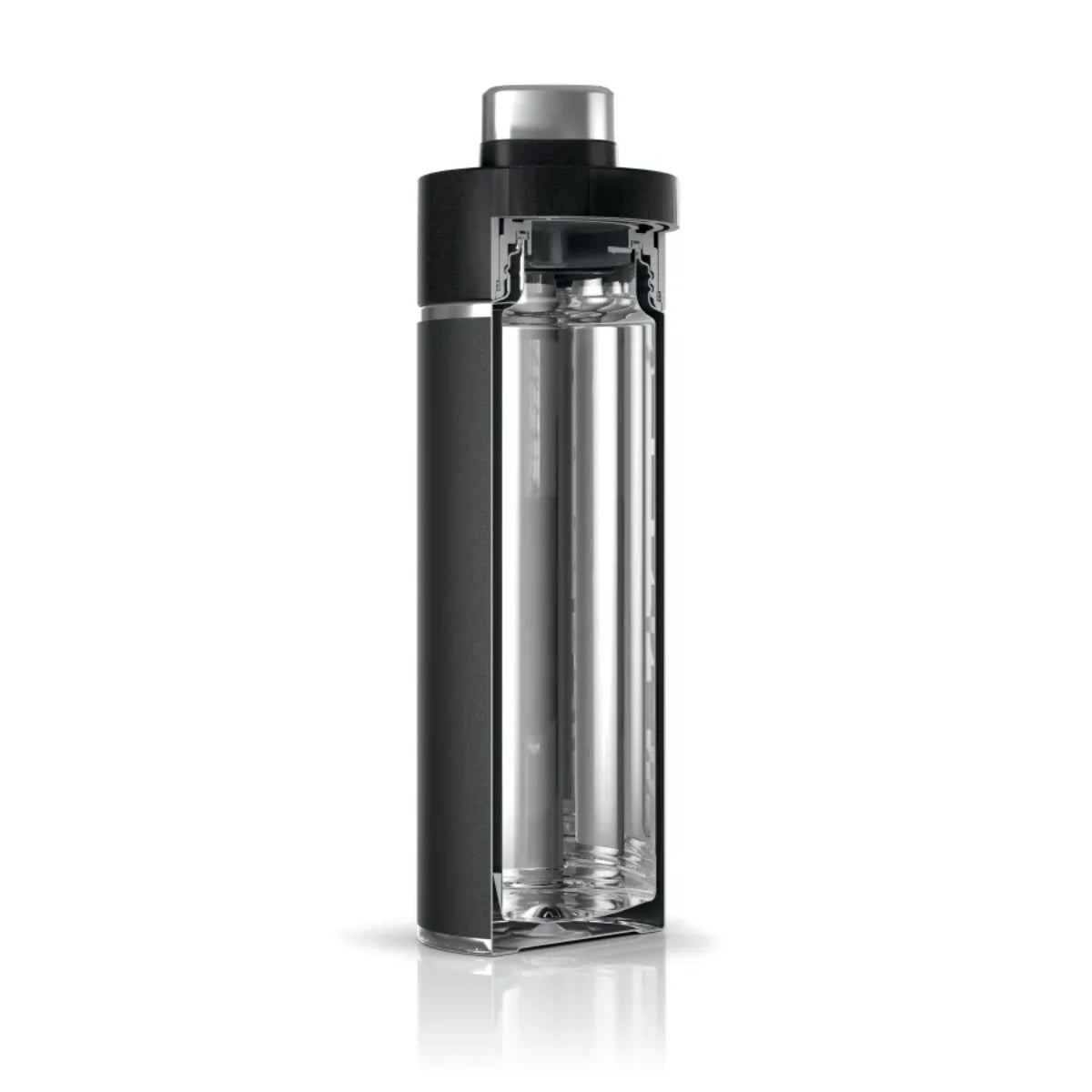 Botella de Agua de Viaje Ninja Negro Asa de Silicona DW2401BK