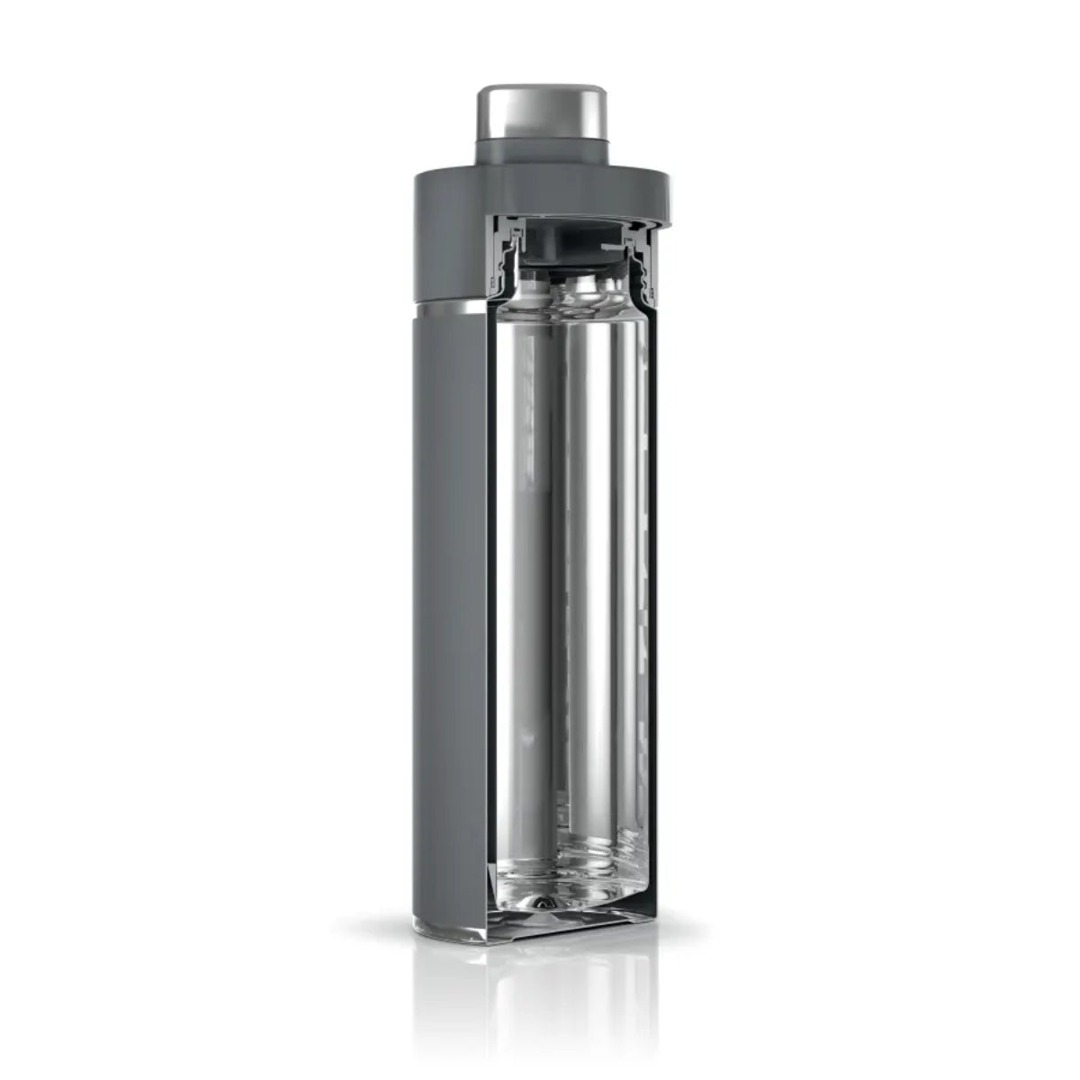 Botella de Agua de Viaje Ninja Gris Asa de Silicona DW2401GY