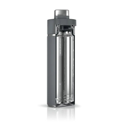 Botella de Agua de Viaje Ninja Gris Asa de Silicona DW2401GY