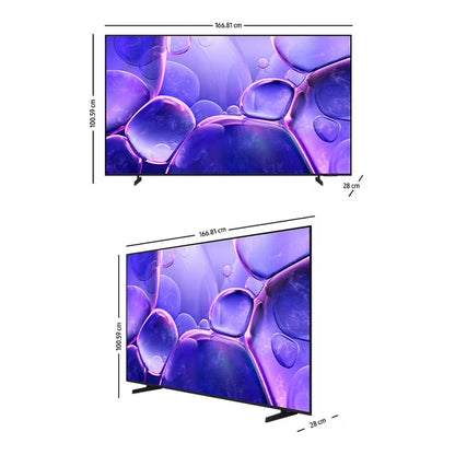 Pantalla Samsung 75" UHD 4K Crystal Smart TV UN75U8000FFXZX