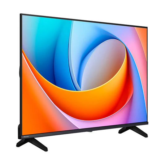 Pantalla Hisense Smart TV de 43" con bisel delgado y soporte en V color negro.