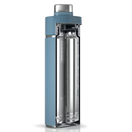 Botella de Agua de Viaje Ninja Azul Asa de Silicona DW1801BL