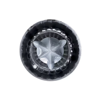 Exprimidor de cítricos negro con cono giratorio y borde desmontable para jugo anti goteo.
