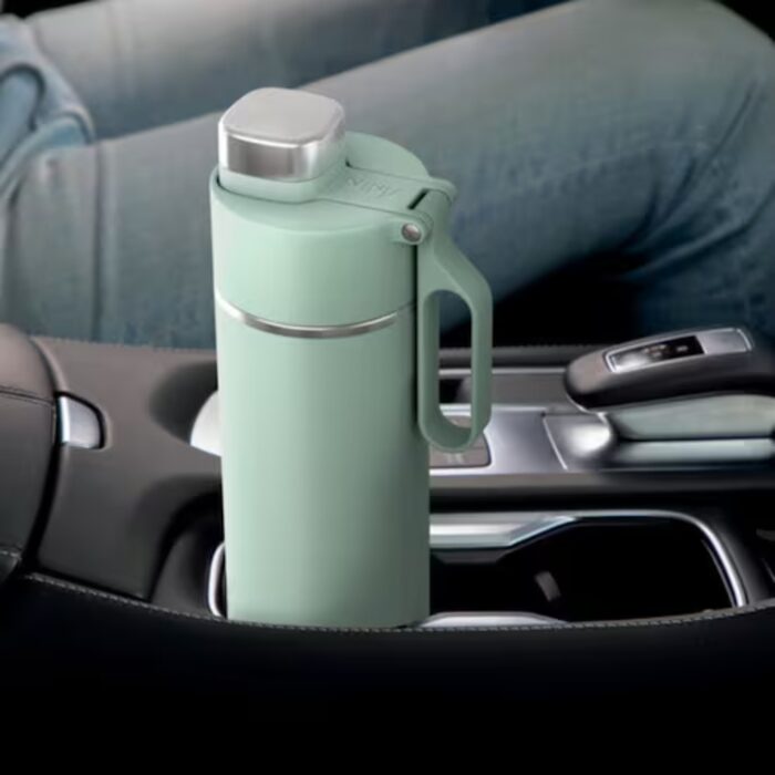Botella de Agua de Viaje Ninja Menta Asa de Silicona DW2401MT