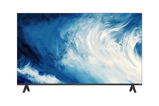 Pantalla TCL Roku 32" HD Smart TV con diseño delgado y bordes negros finos.