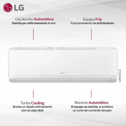 Aire Acondicionado Minisplit LG 12,000 BTUs MW121C4
