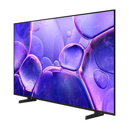 Televisor Samsung 50 pulgadas 4K UHD con pantalla delgada y marco negro minimalista.