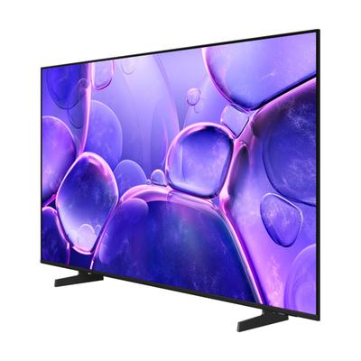 Pantalla Samsung 55" 4K UHD Smart TV diseño delgado con base negra y bordes finos.
