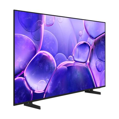 Pantalla Samsung 55 pulgadas 4K UHD Smart TV con diseño de base en patas negras y marco delgado.